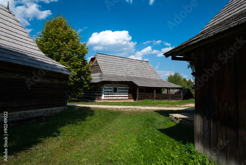 Wooden cottage from Kysuce - Museum of the Slovak Village, Martin, Slovakia photo