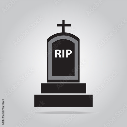 Grave for Halloween symbol, vector illustration