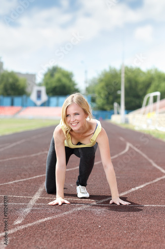 runner - woman running outdoors training