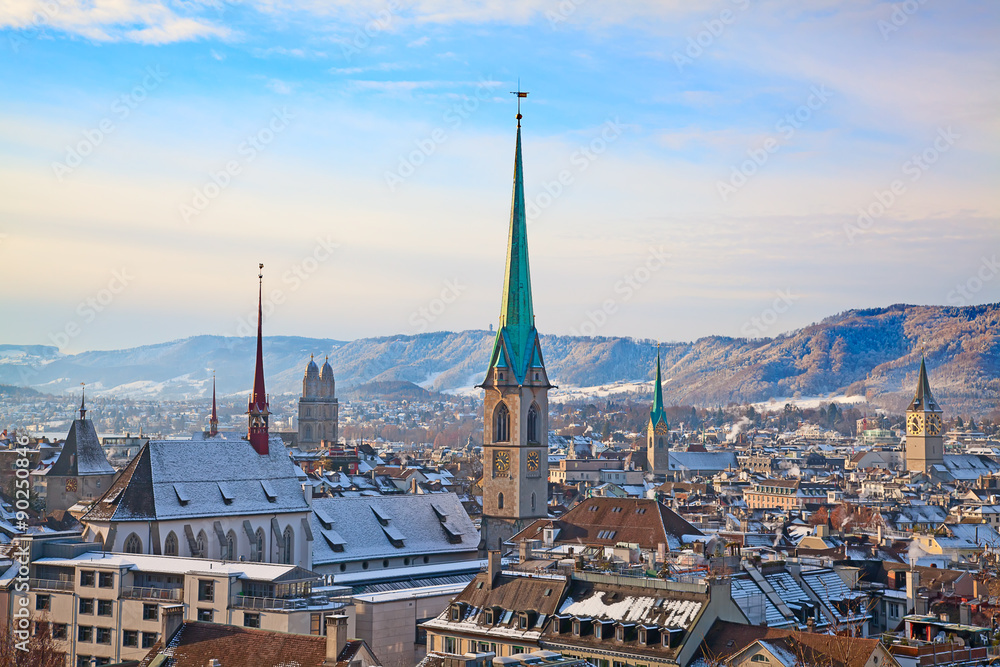 Zurich in winter
