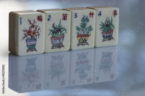 Mahjong tiles-the seasons