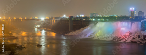 american Falls night panorama