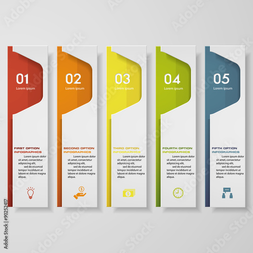 Design clean number banners template/tags or website layout. Vector.