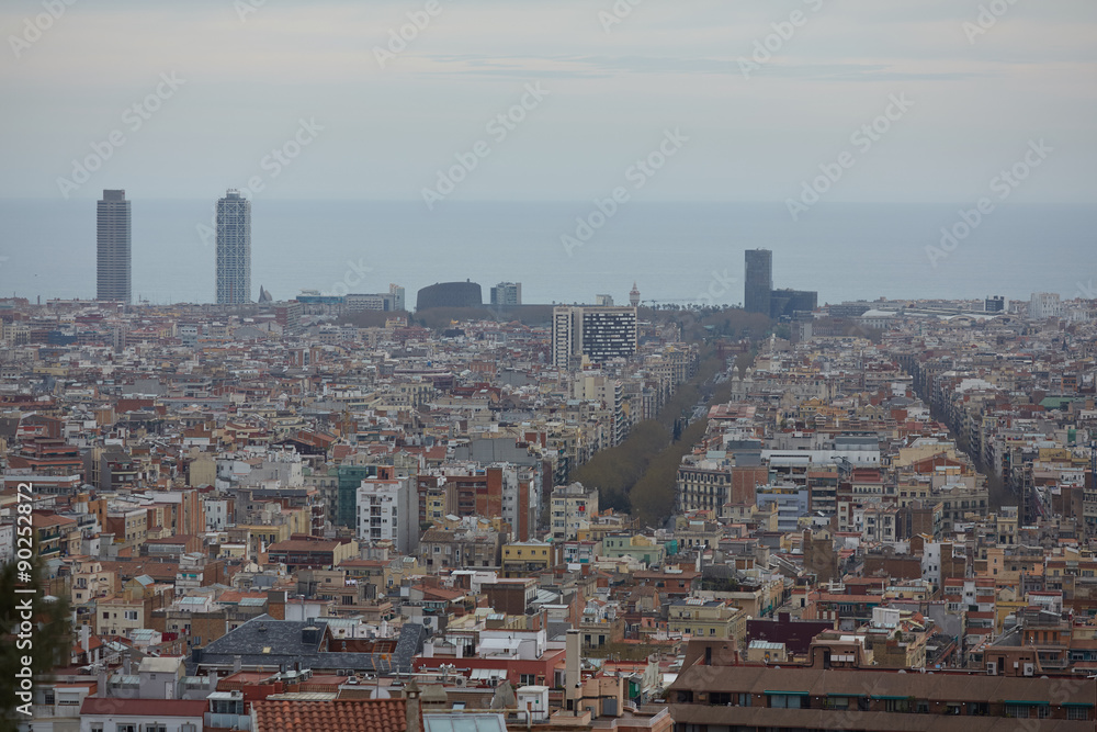 views of Barcelona from the top