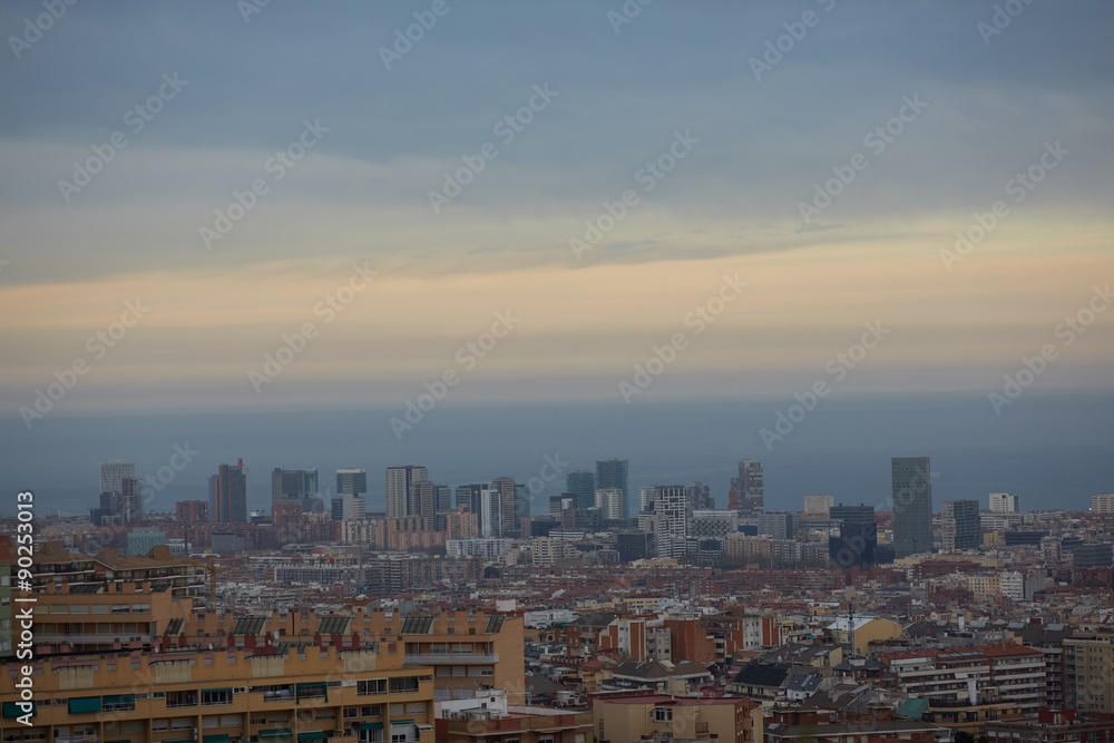 views of Barcelona from the top