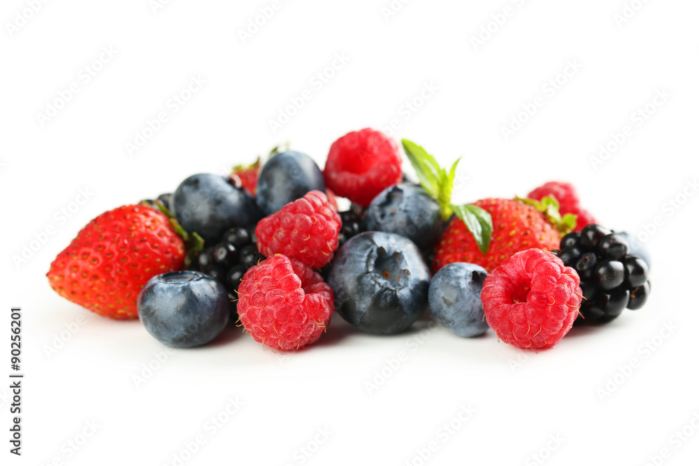 Fresh sweet berries isolated on a white Fresh sweet berries isolated on a white