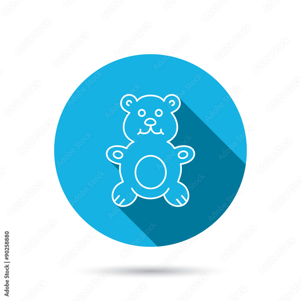 Teddy-bear icon. Baby toy sign. Teddy-bear icon. Baby toy sign.