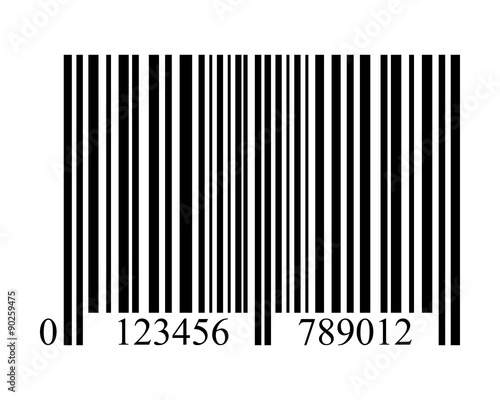bar code on a white background isolated