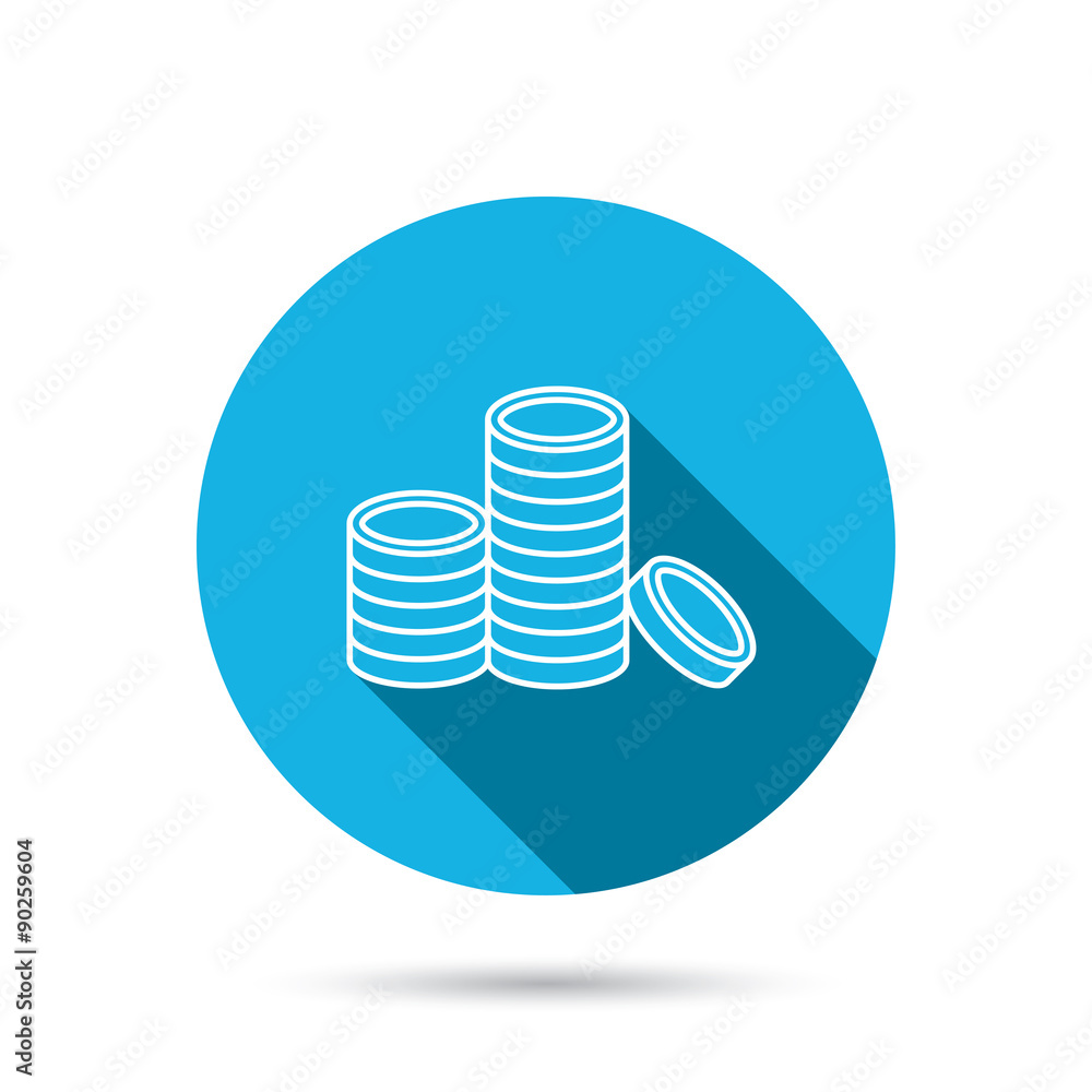 Coins icon. Cash money sign. Coins icon. Cash money sign.