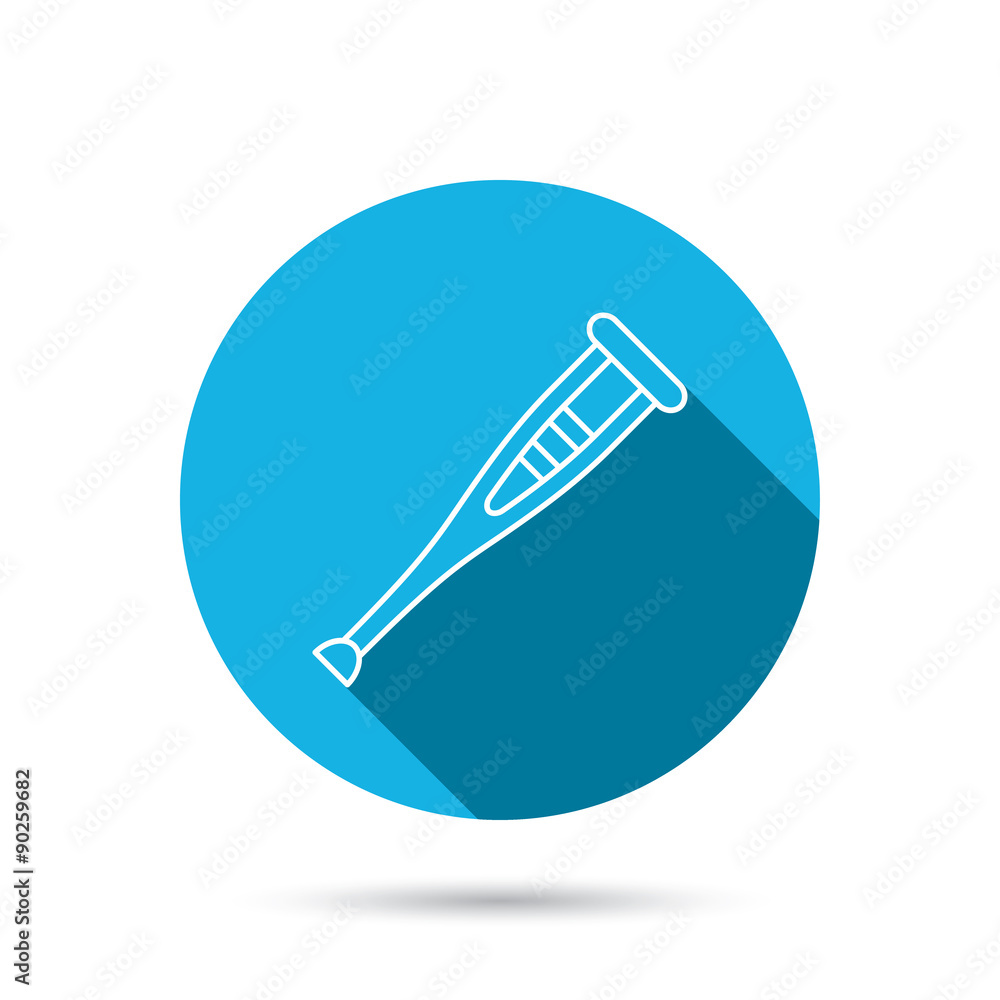 Crutch icon. Orthopedic therapy sign. Crutch icon. Orthopedic therapy sign.