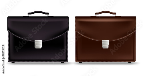 Set of Realistic Briefcase for Business Isolated 
