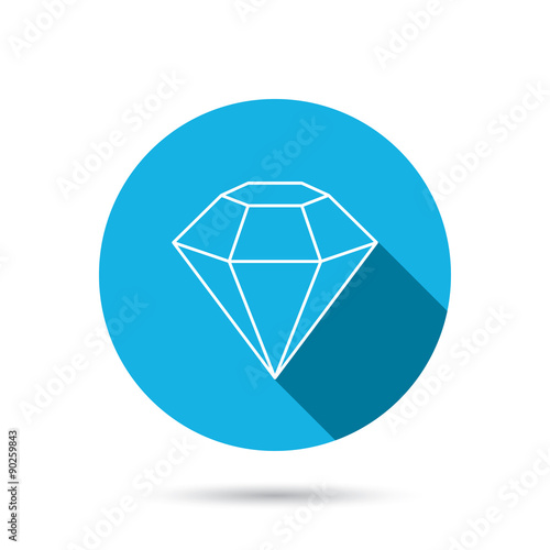 Free Download Diamond icon. Brilliant gemstone sign. - GFXLoad
