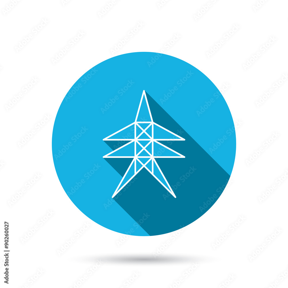 Electricity station icon. Power tower sign. Electricity station icon. Power tower sign.