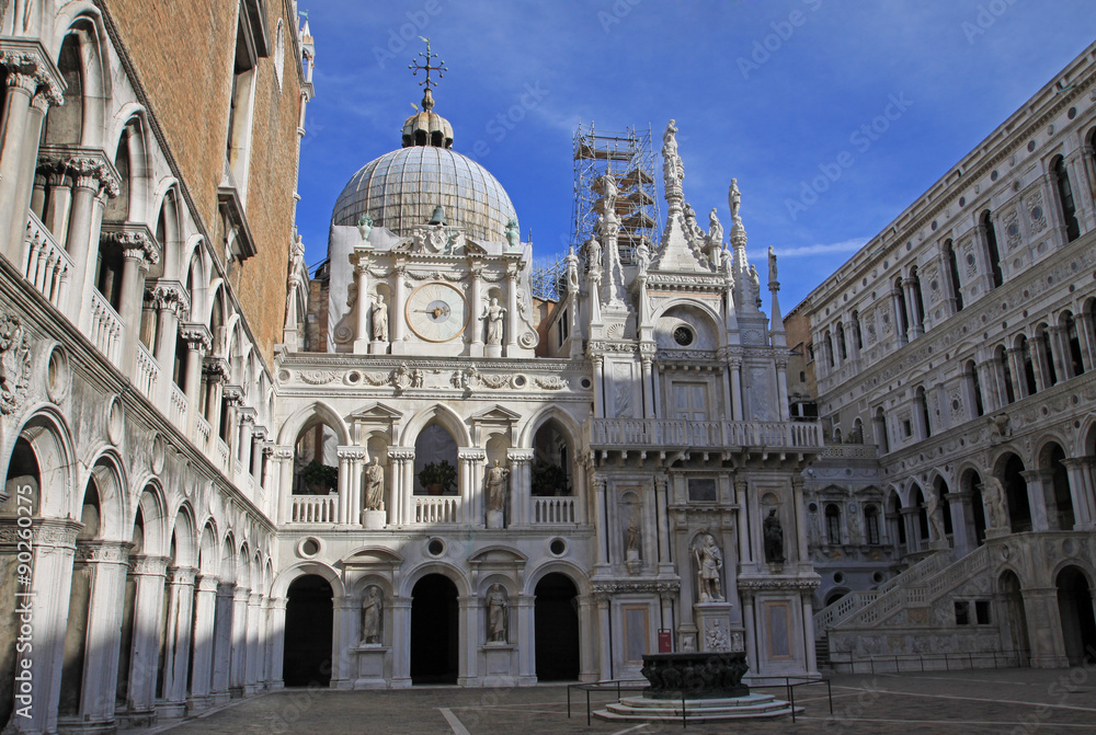 Naklejka premium Inner court of Doge's Palace, Venice, Italy