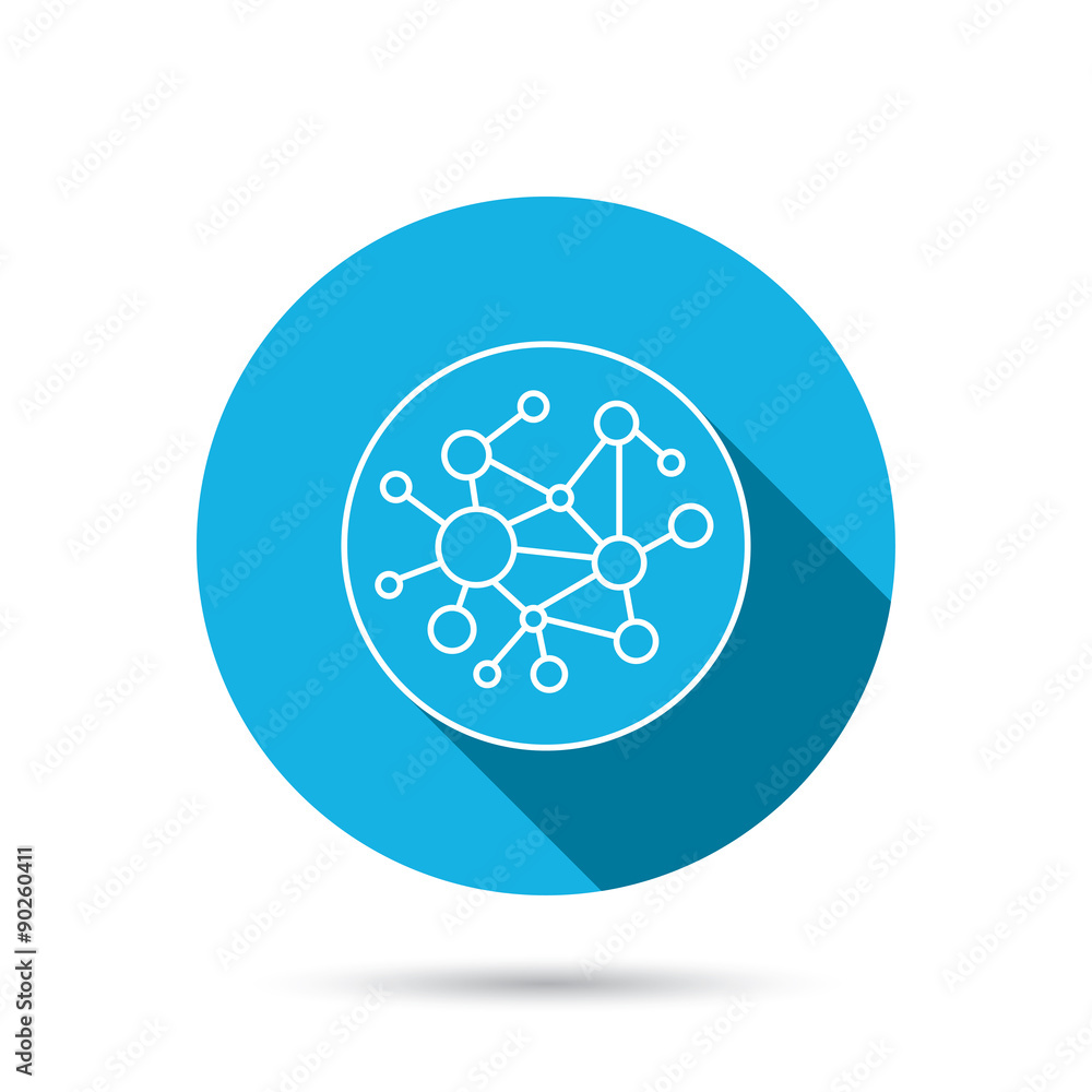 Global network icon. Social connections sign. Global network icon. Social connections sign.