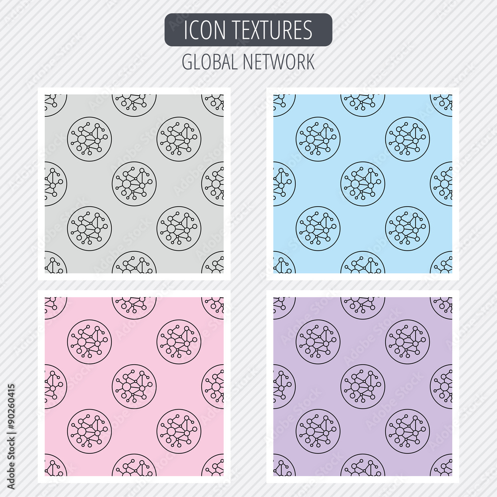 Fototapeta premium Global network icon. Social connections sign.