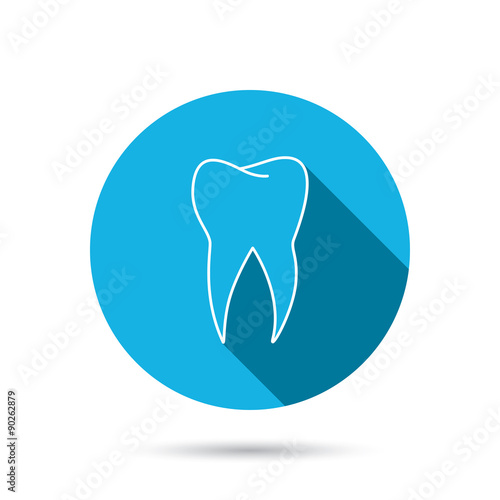 Tooth icon. Dental stomatology sign.
