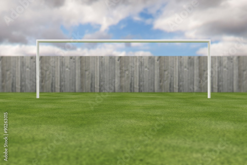 3 D render of soccer training field.
