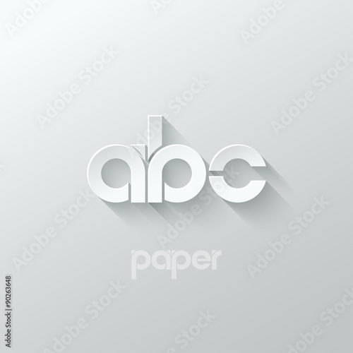 letter A B C logo alphabet icon paper set background