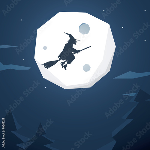 Hollywood polygonal background. Low poly holiday vector. Big