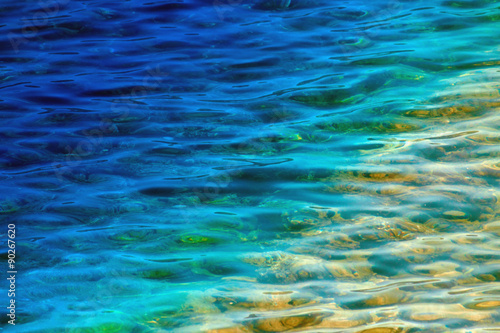 Fantastic blue sea background. Mediterranean Sea, Montenegro, E