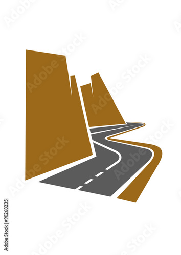 Winding mountain road or highway