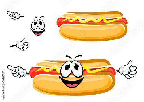 Hot dog sandwich cartoon character