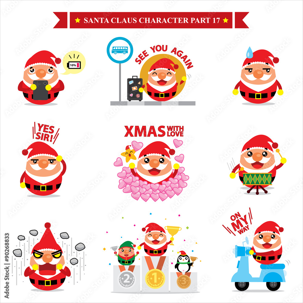 Santa Claus vector sets Santa Claus vector sets