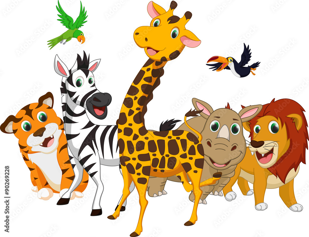Obraz premium cartoon wild animal