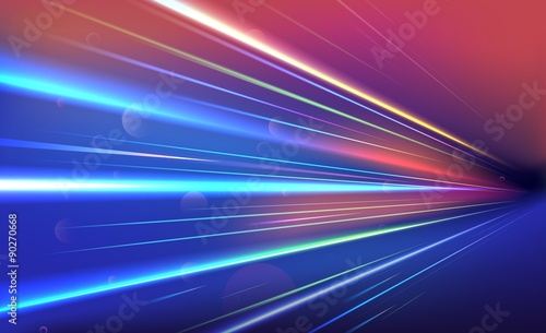 Colourful light rays