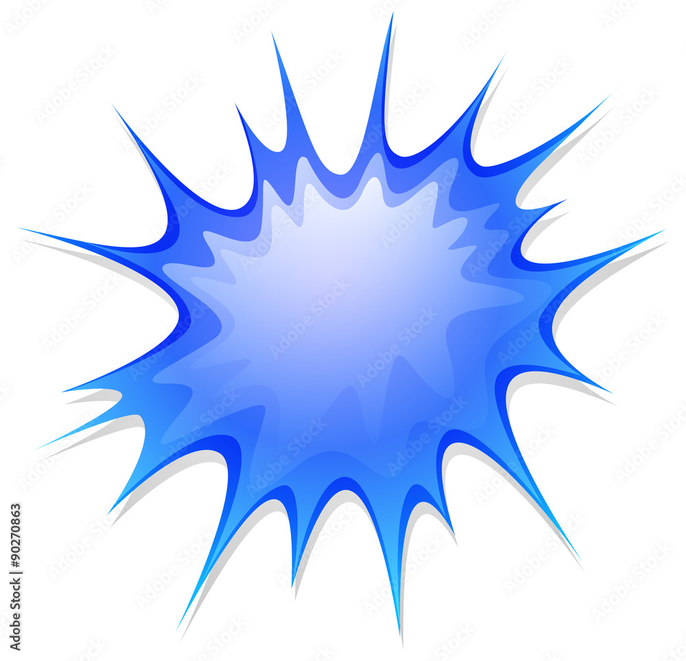 Blue splash on white Blue splash on white