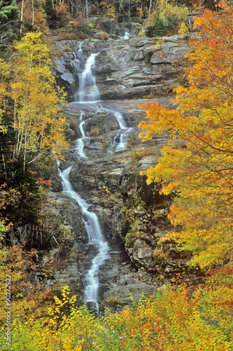 Silver Cascade  Crawford Notch  NH in the White Mountains in Autumn