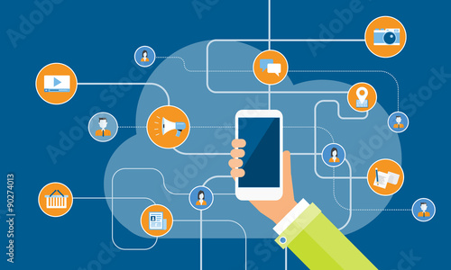 business  mobile  marketing online concept