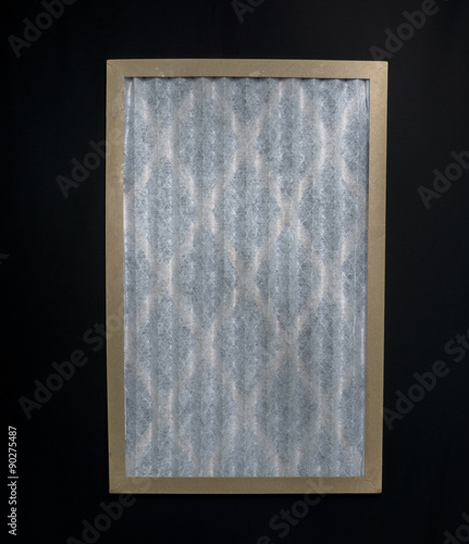 New Premium Furnace Filter On Black Background
