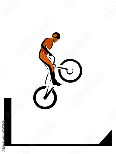 Trial biker