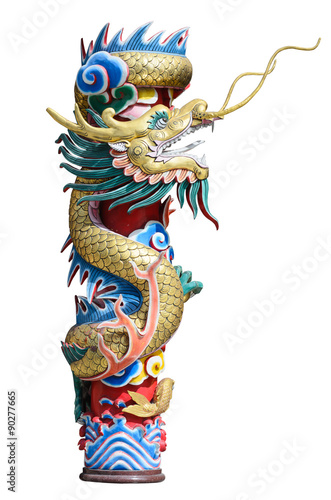 Wallpaper Mural China Dragon Isolate, Chinese temple in Thailand. Torontodigital.ca