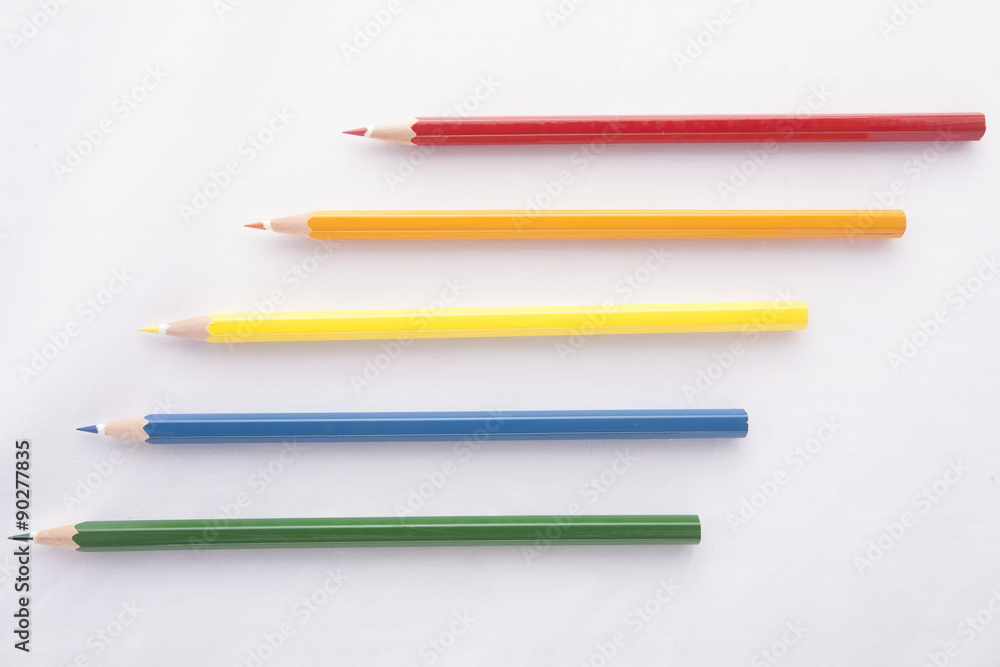 Color pencils isolated on white background Color pencils isolated on white background