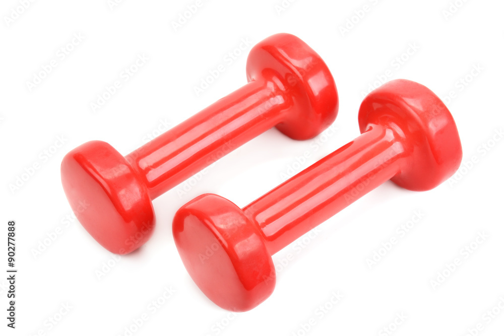 dumbbells isolated on white background dumbbells isolated on white background