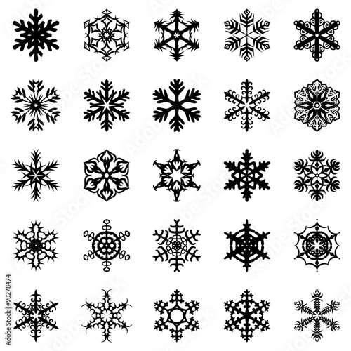 Snowflakes set