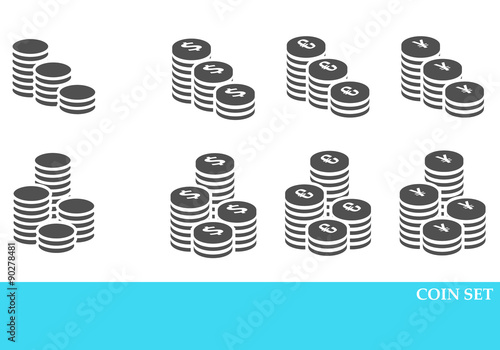 Coins Icons Set