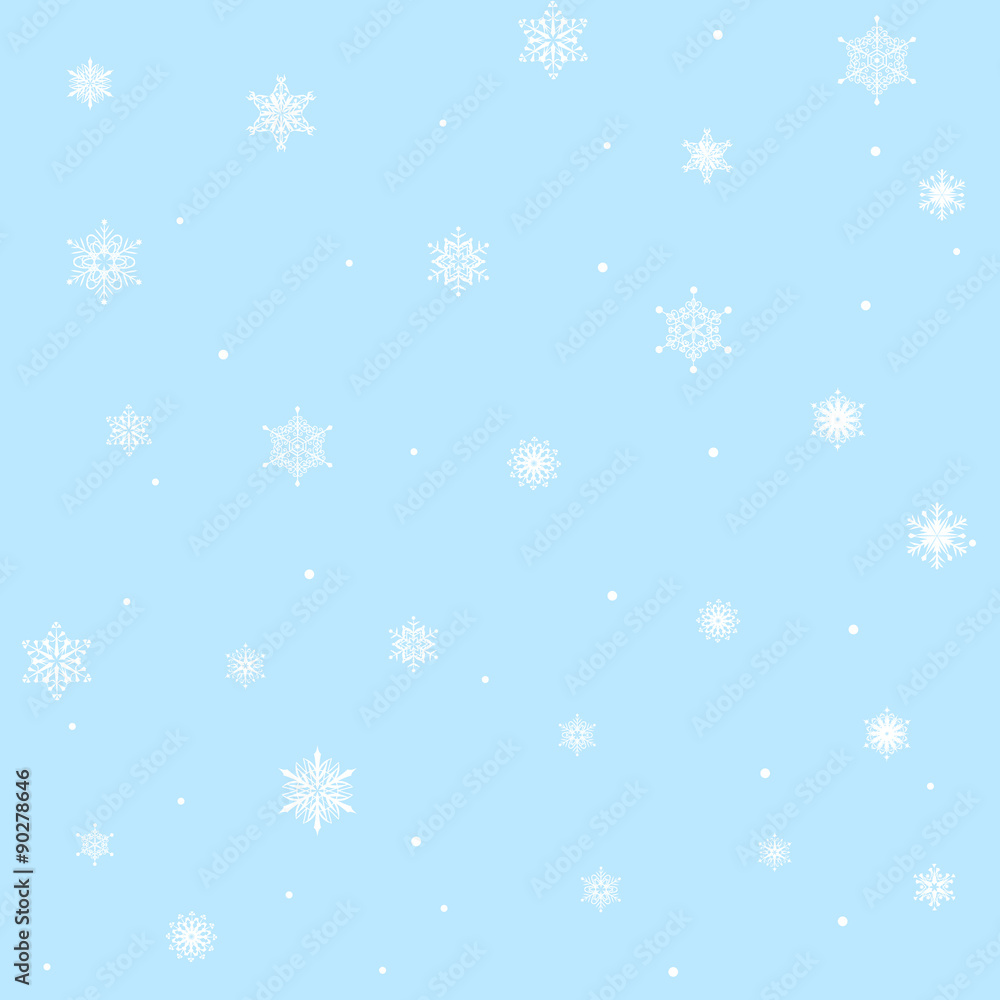 Snowflakes seamless pattern 
