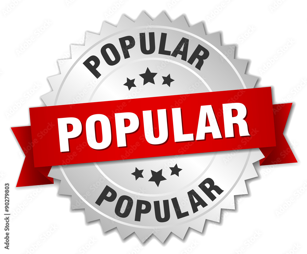 popular 3d silver badge with red ribbon popular 3d silver badge with red ribbon