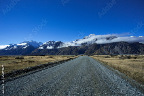 Mount John University Observatory is New Zealand's astronomical research observatory. Looking towards the north, is a view of lake Tekapo, lake Alexandriana and Aoraki Mount Cook.