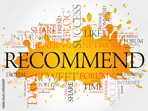 Recommend word cloud, business concept
