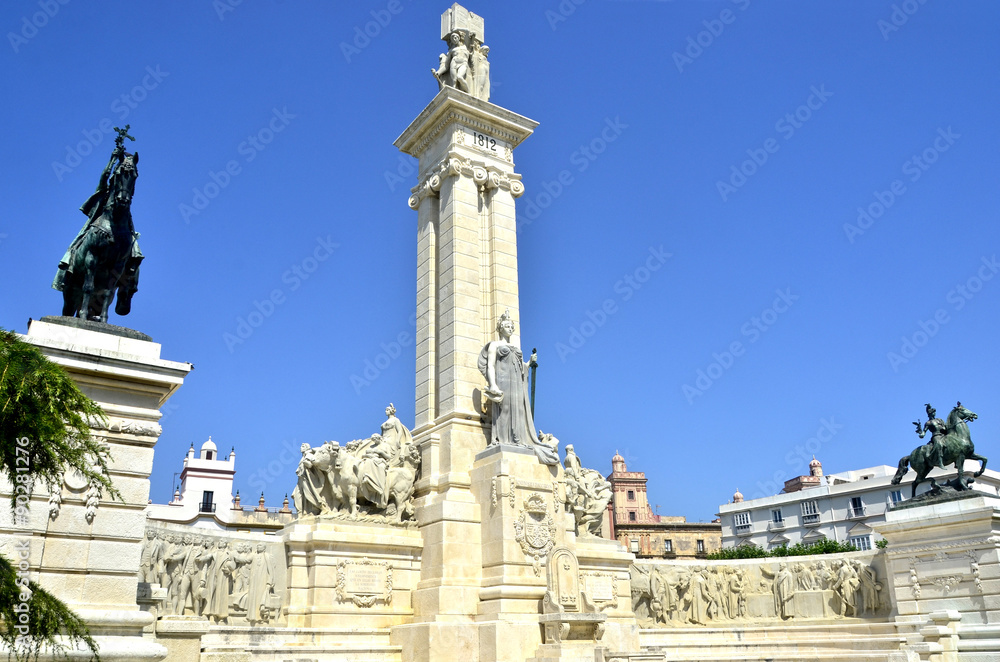 Monumento a las Cortes de Cádiz. Andalucía. España