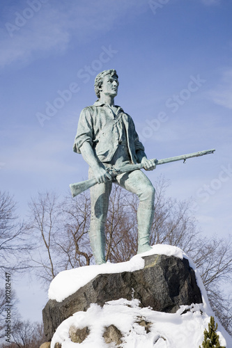 Revolutionary War, Lexington Minuteman Statue, Lexington, Ma., New England, USA, photo