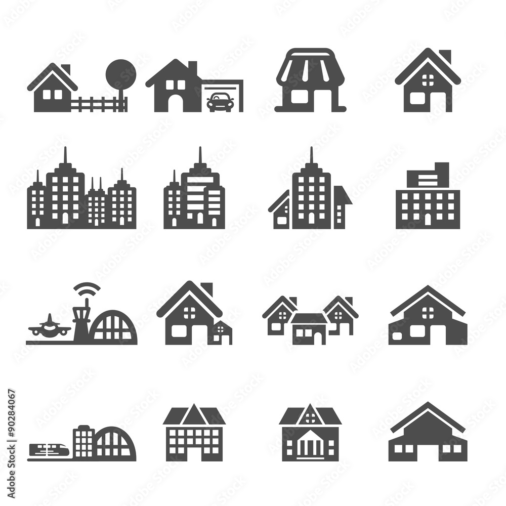 building icon set 5, vector eps10 building icon set 5, vector eps10