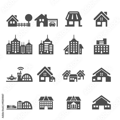 building icon set 5, vector eps10
