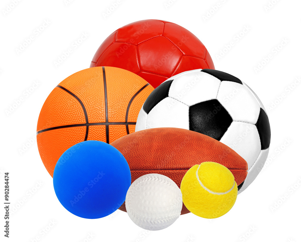 Sports balls isolated on white Sports balls isolated on white