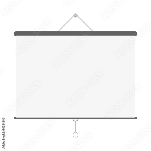 Grey blank projector screen Vector